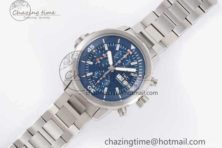 MIROTIME 0302 Aquatimer Chrono SS V6SF 1:1 Best Edition Blue Dial on SS Bracelet A Modern 7032